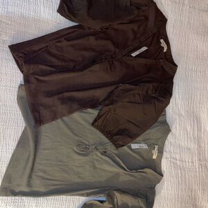 Madewell Brown V-Neck Top